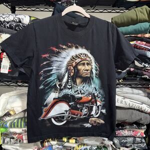 Vintage 1995 Rock Eagle Motorcycle Shirt Size Medium